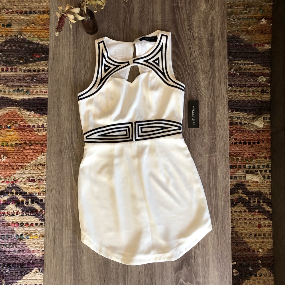 Akira cut out contrast dress